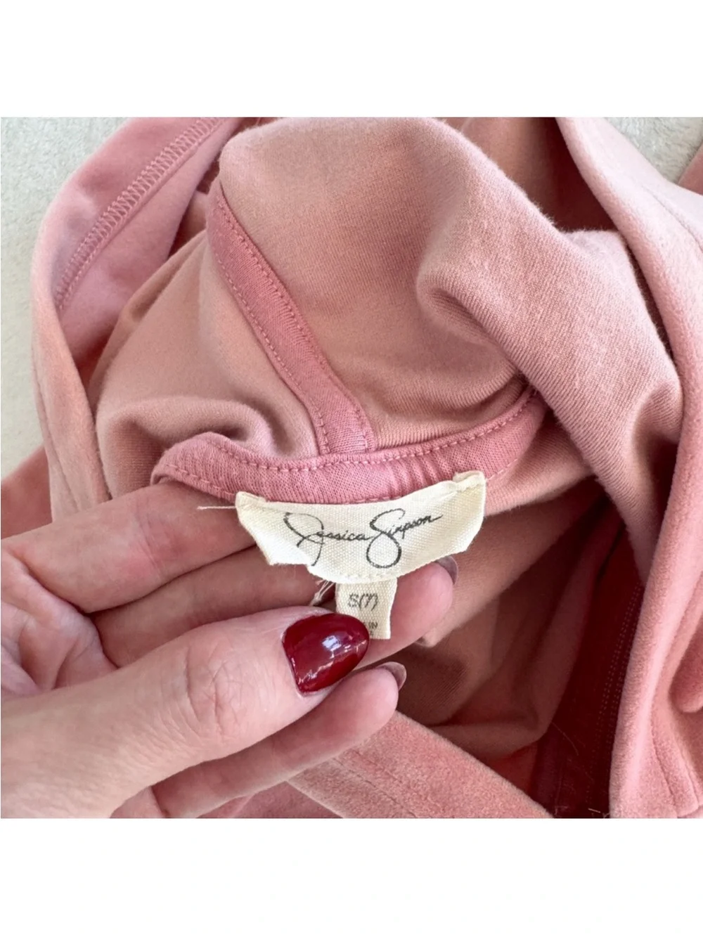 Jessica Simpson Kids Pink Velour Track Suit Set Girls Size 7